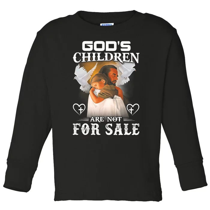 Gods Children Are Not For Sale Protect Children Toddler Long Sleeve Shirt