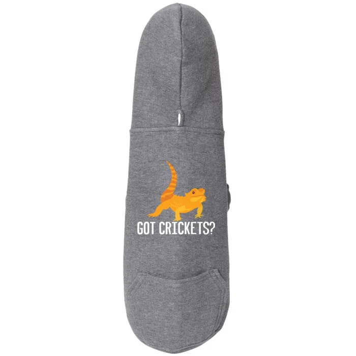 Got Crickets? Bearded Dragon Reptile Lizard Lover Cool Gift Doggie 3-End Fleece Hoodie