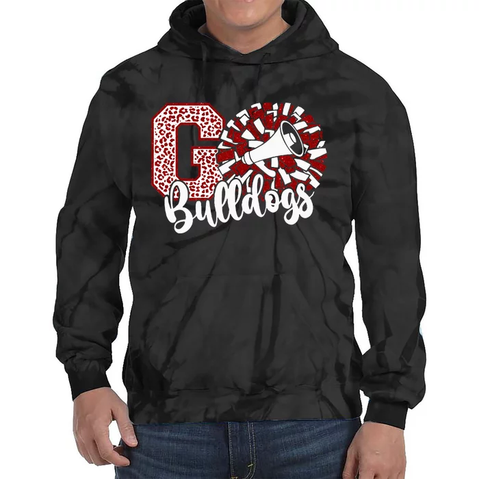 Go Cheer Bulldogs Sports Name Tie Dye Hoodie