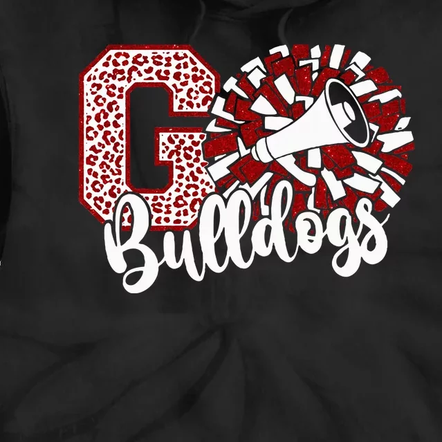 Go Cheer Bulldogs Sports Name Tie Dye Hoodie