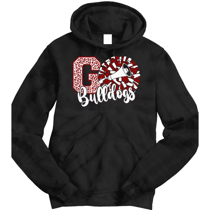 Go Cheer Bulldogs Sports Name Tie Dye Hoodie