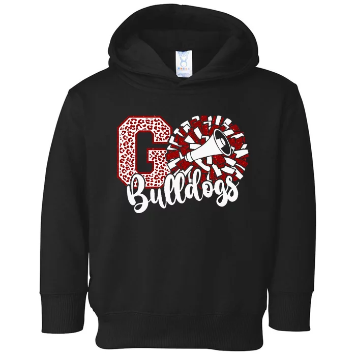 Go Cheer Bulldogs Sports Name Toddler Hoodie