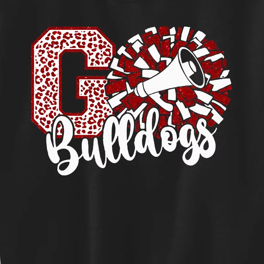 Go Cheer Bulldogs Sports Name Kids Sweatshirt