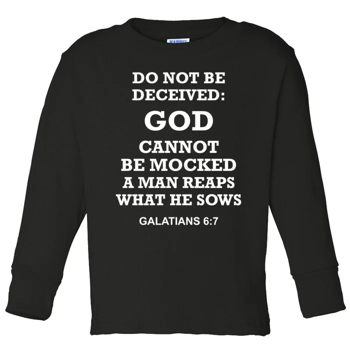 God Cannot Be Mocked By Drag Queens Wear God Is Not Mocked Last Supper Mockery Toddler Long Sleeve Shirt