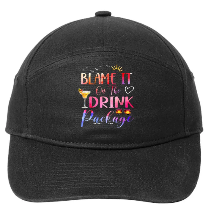 Girl Cruise Blame It On The Drink Package Drinking Booze 7-Panel Snapback Hat