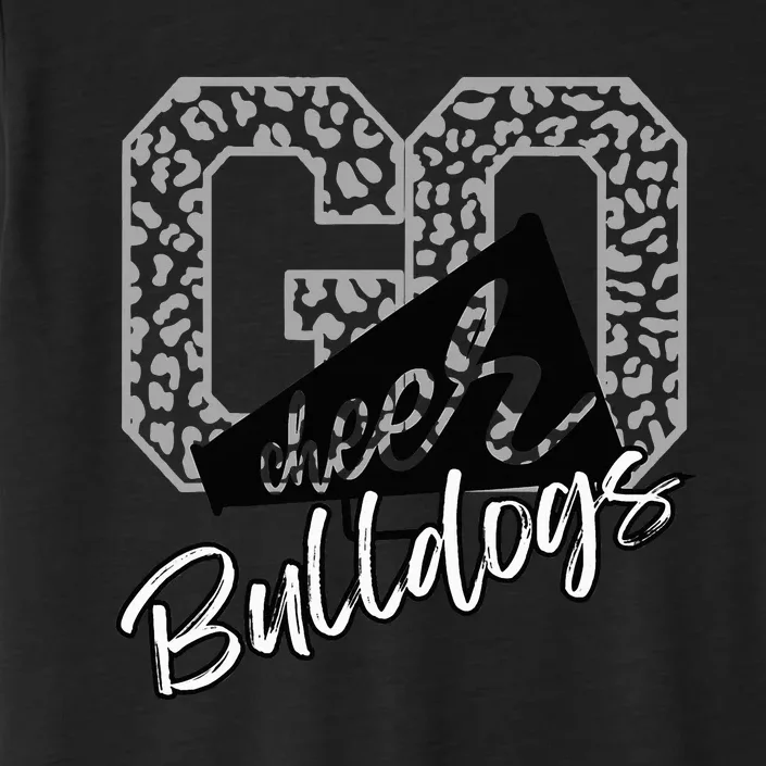 Go Cheer Bulldogs School Sports Fan Spirits Mascot Leopard ChromaSoft Performance T-Shirt