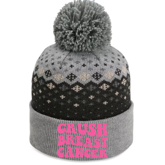 Groovy Crush Breast Cancer Awareness Women Gift The Baniff Cuffed Pom Beanie