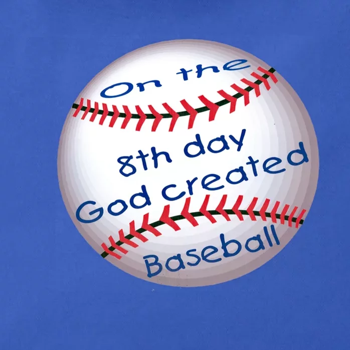 God Created Baseball On The 8th Day Funny Gift Zip Tote Bag