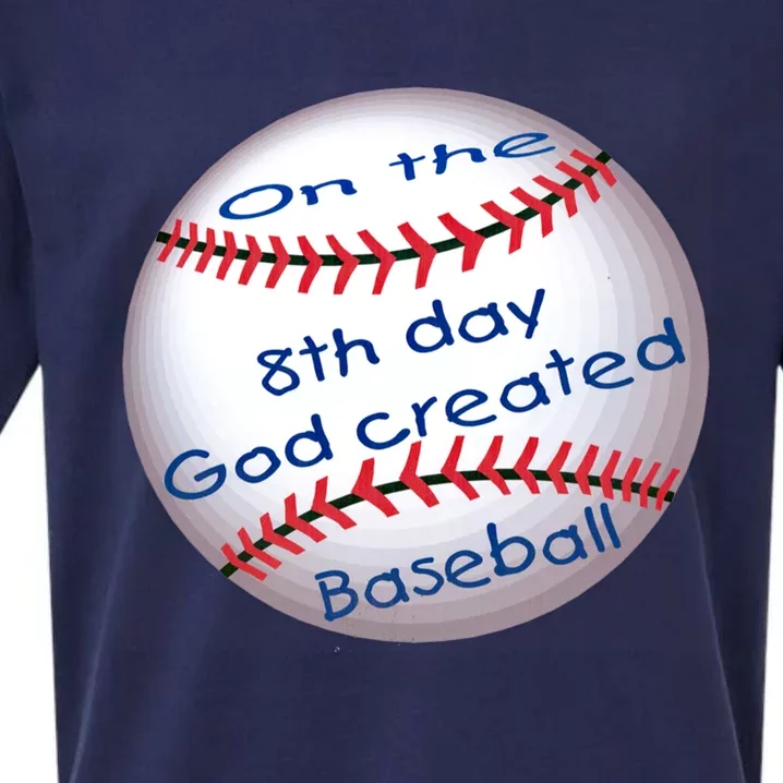 God Created Baseball On The 8th Day Funny Gift Sueded Cloud Jersey T-Shirt