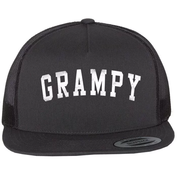 Grampy Classic Bold Font FatherS Day Grampy Flat Bill Trucker Hat