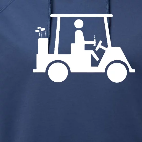 Golf Cart Beer Performance Fleece Hoodie