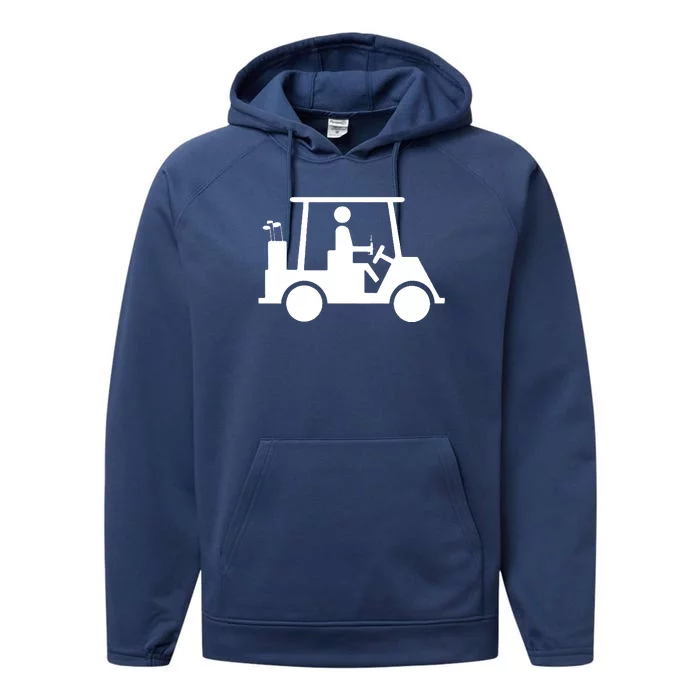 Golf Cart Beer Performance Fleece Hoodie