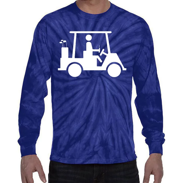 Golf Cart Beer Tie-Dye Long Sleeve Shirt