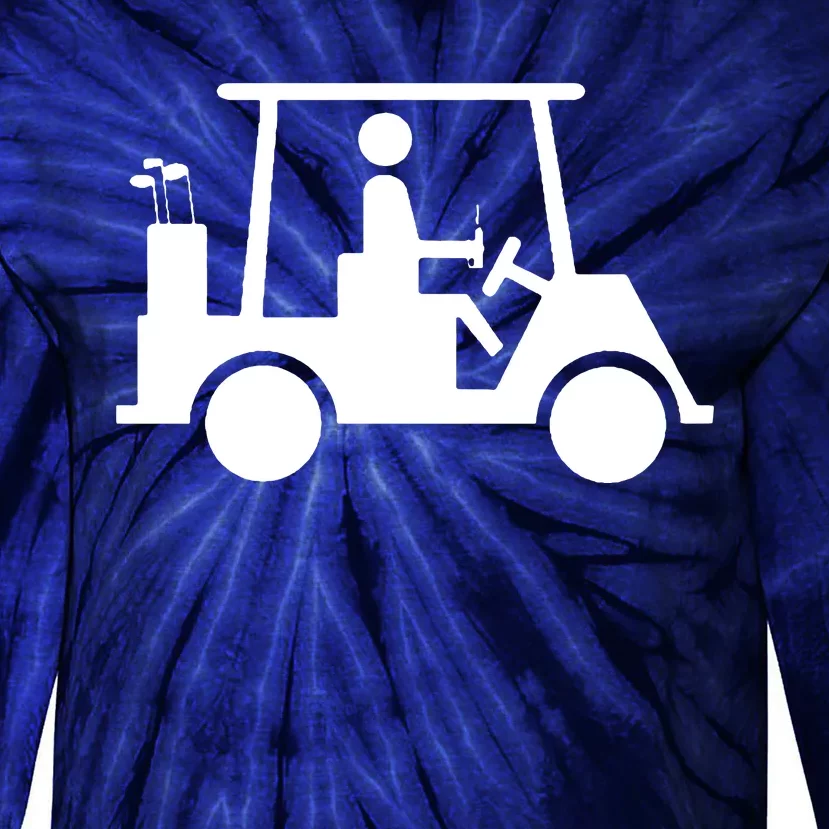 Golf Cart Beer Tie-Dye Long Sleeve Shirt