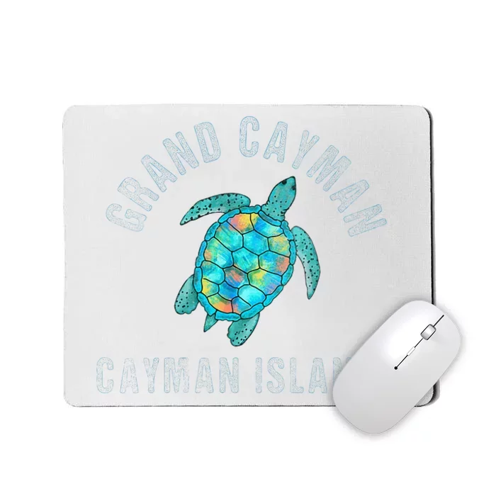 Grand Cayman Beach Design Sea Turtle Illustration Gift Mousepad