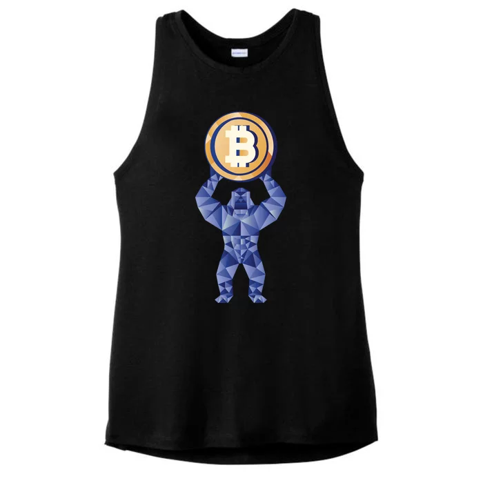 Gorilla Cryptocurrency Bitcoin Ladies Tri-Blend Wicking Tank