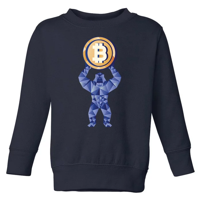 Gorilla Cryptocurrency Bitcoin Toddler Sweatshirt