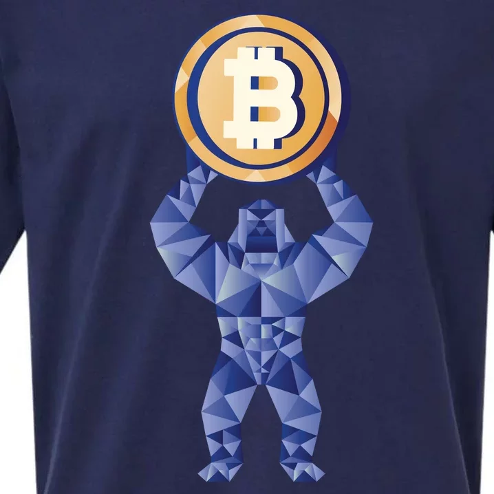 Gorilla Cryptocurrency Bitcoin Sueded Cloud Jersey T-Shirt