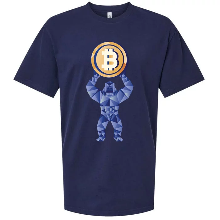 Gorilla Cryptocurrency Bitcoin Sueded Cloud Jersey T-Shirt