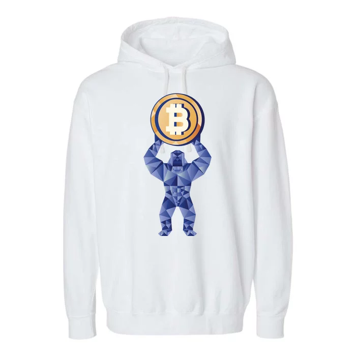 Gorilla Cryptocurrency Bitcoin Garment-Dyed Fleece Hoodie