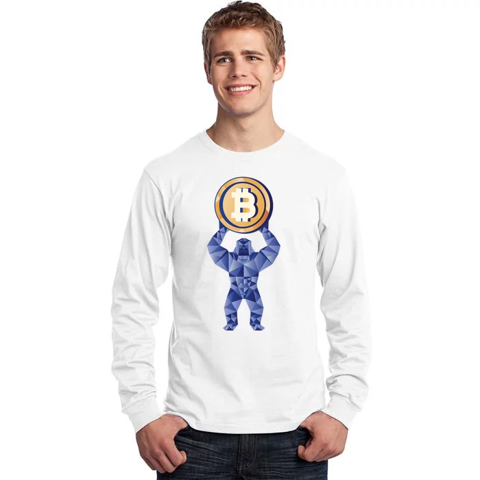 Gorilla Cryptocurrency Bitcoin Tall Long Sleeve T-Shirt