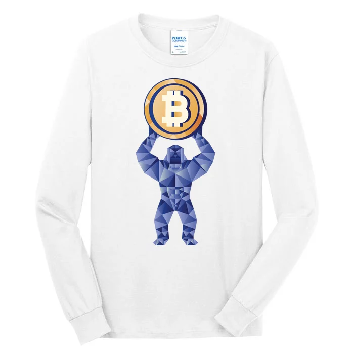 Gorilla Cryptocurrency Bitcoin Tall Long Sleeve T-Shirt