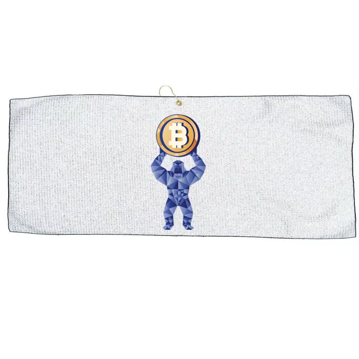 Gorilla Cryptocurrency Bitcoin Large Microfiber Waffle Golf Towel