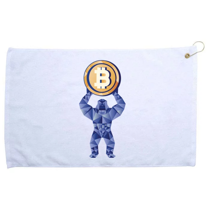 Gorilla Cryptocurrency Bitcoin Grommeted Golf Towel