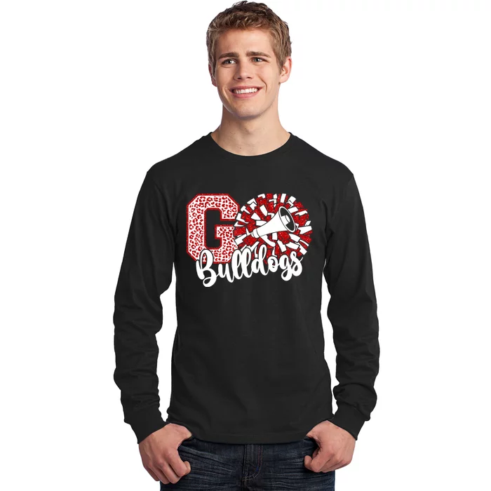 Go Cheer Bulldogs Sports Name Gifts Long Sleeve Shirt