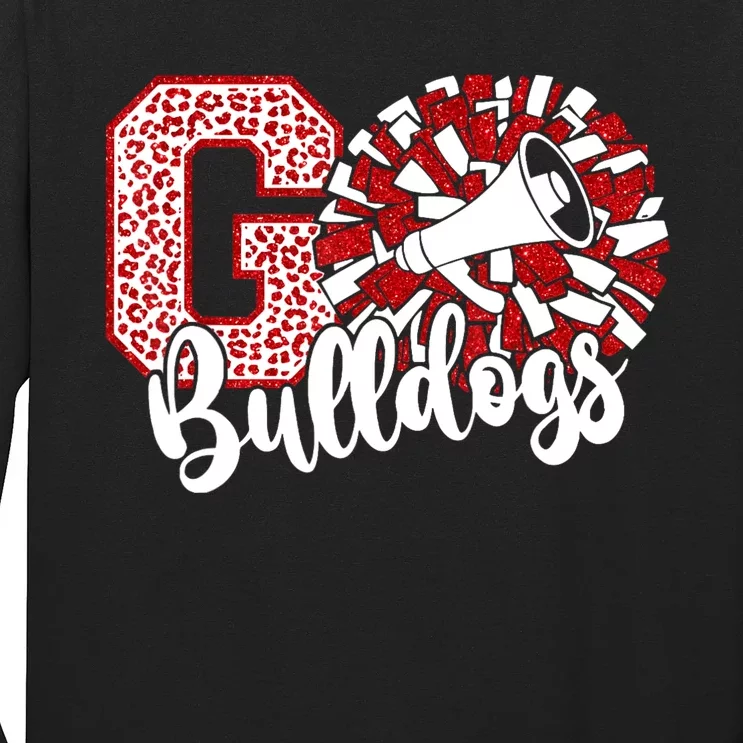 Go Cheer Bulldogs Sports Name Gifts Long Sleeve Shirt