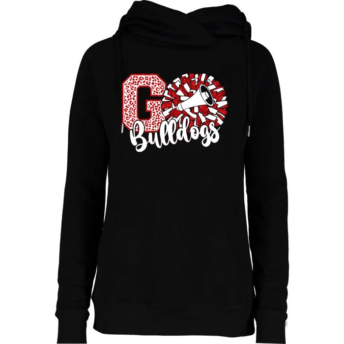 Go Cheer Bulldogs Sports Name Gifts Womens Funnel Neck Pullover Hood