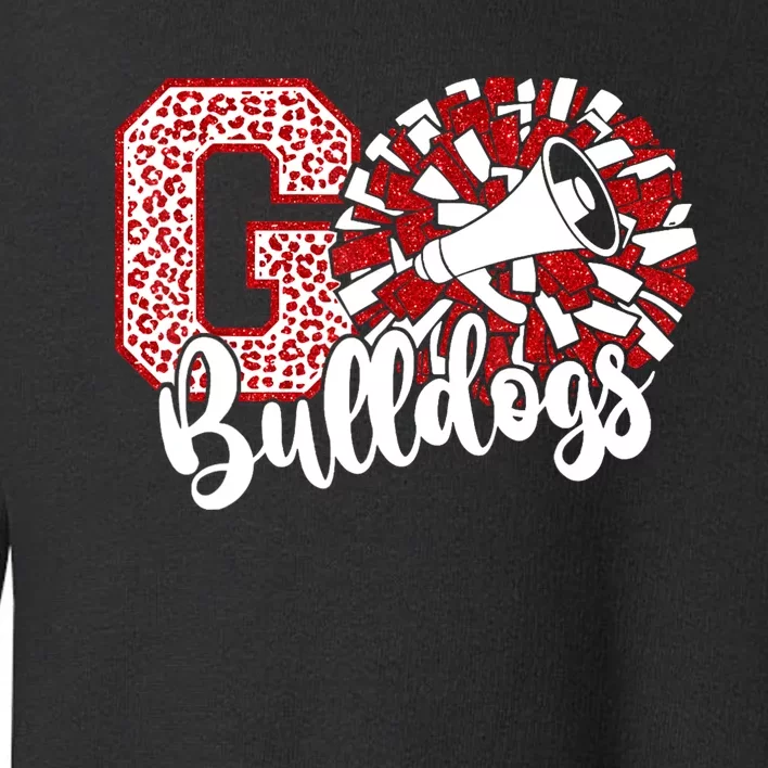 Go Cheer Bulldogs Sports Name Gifts Toddler Sweatshirt