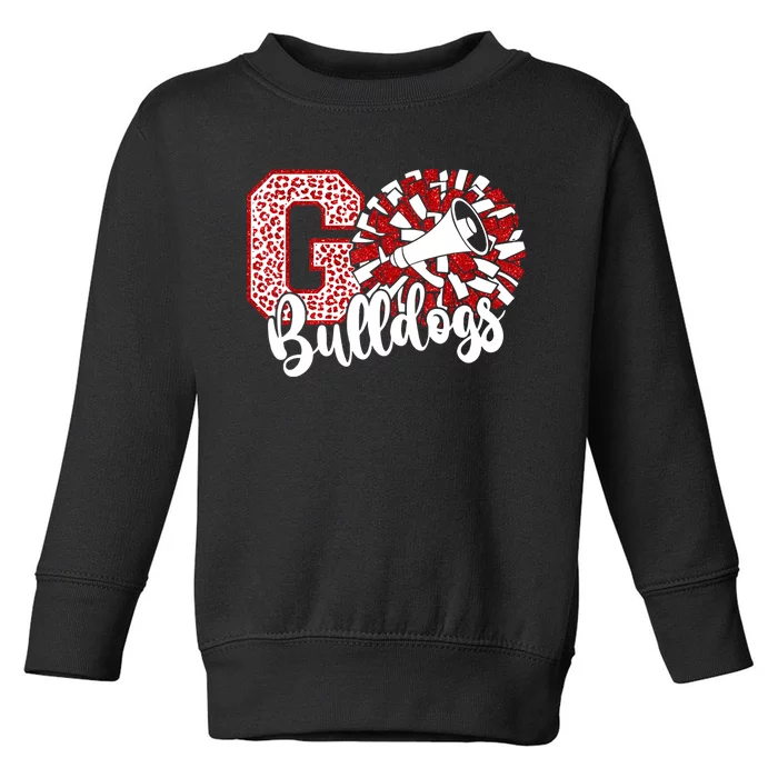 Go Cheer Bulldogs Sports Name Gifts Toddler Sweatshirt