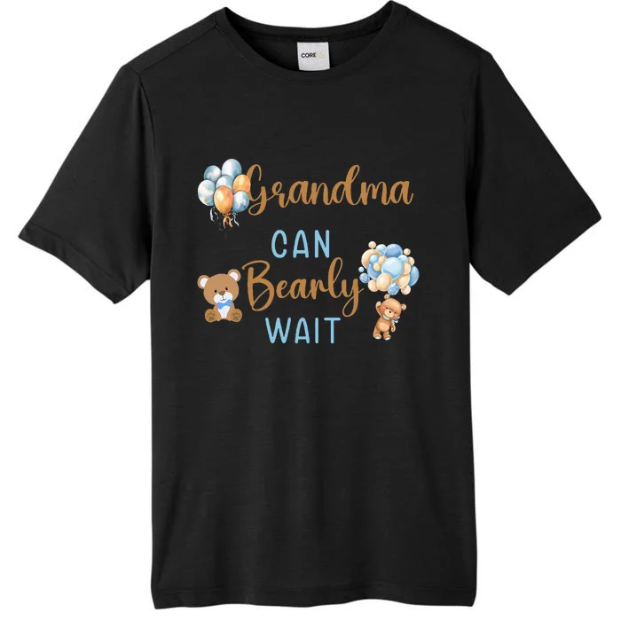 Grandma Can Bearly Wait Gender Neutral Baby Shower Matching ChromaSoft Performance T-Shirt