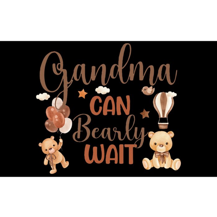 Grandma Can Bearly Wait Bear Gender Neutral Boy Baby Shower Bumper Sticker