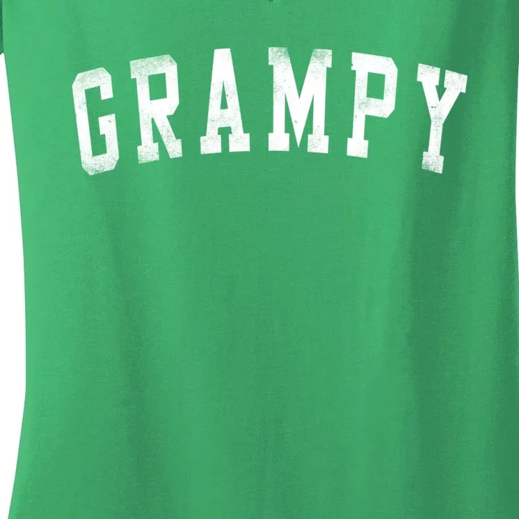 Grampy Classic Bold Font Birthday Grampy FatherS Day Women's V-Neck T-Shirt