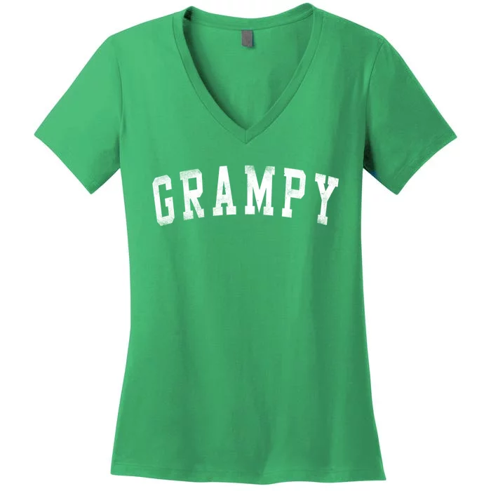 Grampy Classic Bold Font Birthday Grampy FatherS Day Women's V-Neck T-Shirt