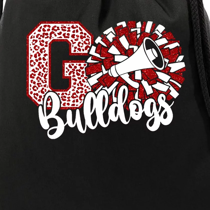 Go Cheer Bulldogs Sports Name Gifts Drawstring Bag