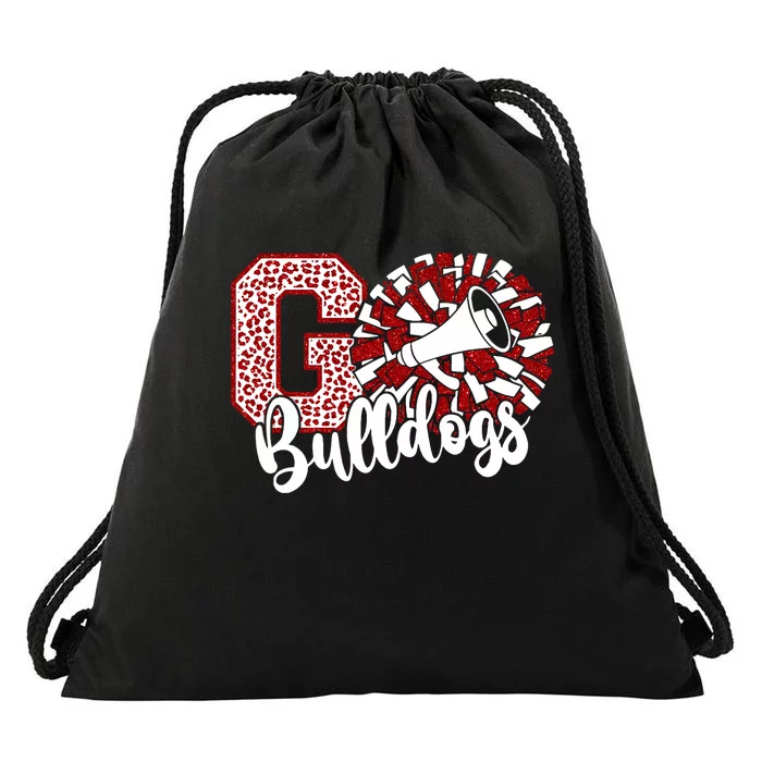 Go Cheer Bulldogs Sports Name Gifts Drawstring Bag