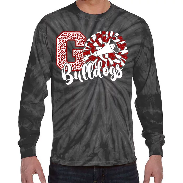 Go Cheer Bulldogs Sports Name Gifts Tie-Dye Long Sleeve Shirt