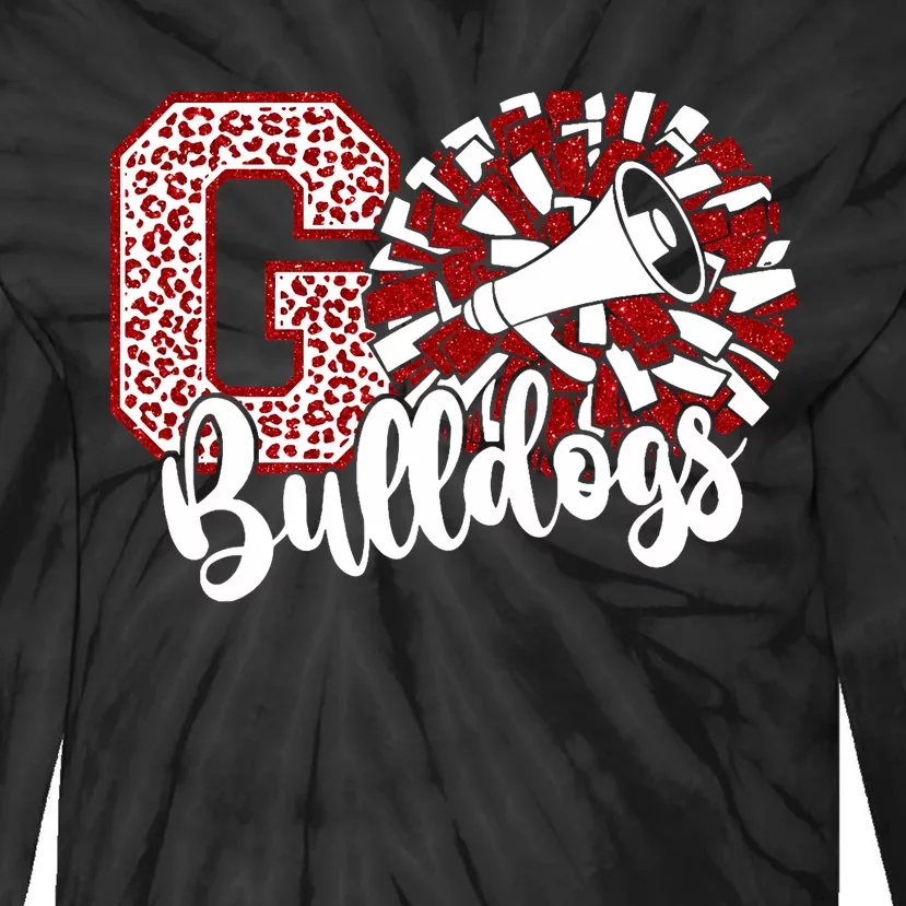 Go Cheer Bulldogs Sports Name Gifts Tie-Dye Long Sleeve Shirt