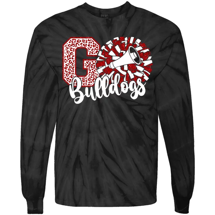 Go Cheer Bulldogs Sports Name Gifts Tie-Dye Long Sleeve Shirt