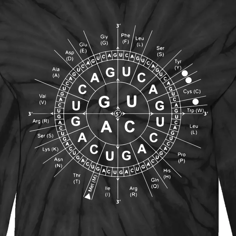 Genetic Code Biology Tie-Dye Long Sleeve Shirt