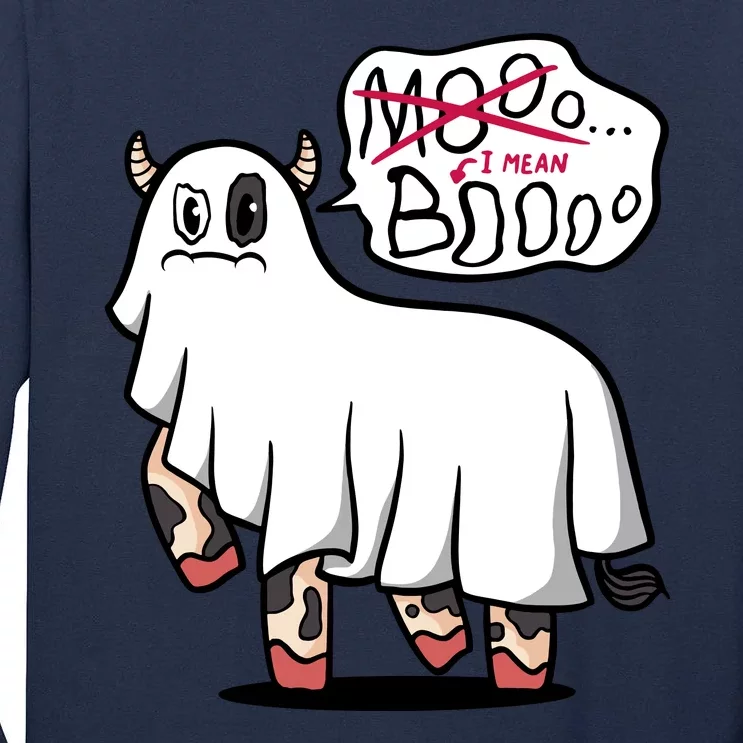 Ghost Cow Boo Funny Tall Long Sleeve T-Shirt