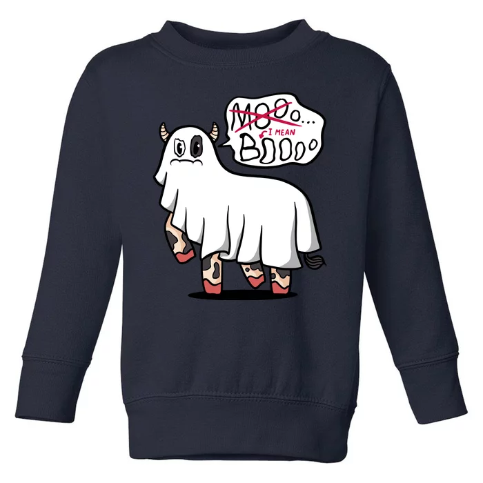 Ghost Cow Boo Funny Toddler Sweatshirt