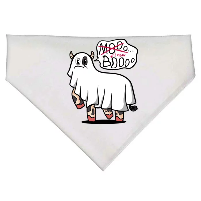 Ghost Cow Boo Funny USA-Made Doggie Bandana