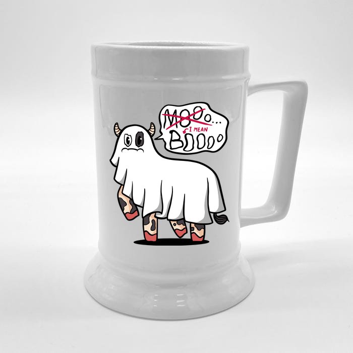 Ghost Cow Boo Funny Front & Back Beer Stein