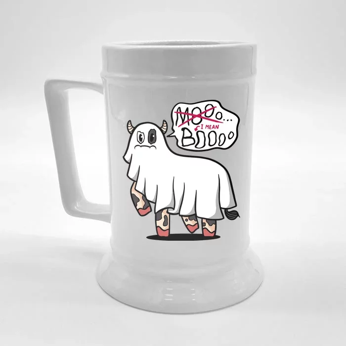 Ghost Cow Boo Funny Front & Back Beer Stein