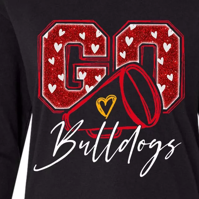 Go Cheer Bulldogs Name Athletic Sports Gift Womens Cotton Relaxed Long Sleeve T-Shirt