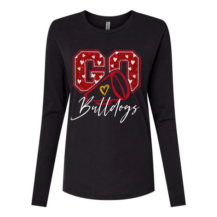 Go Cheer Bulldogs Name Athletic Sports Gift Womens Cotton Relaxed Long Sleeve T-Shirt